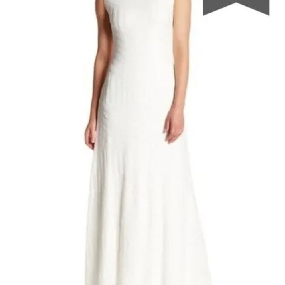 Like new Vera wang sequin beige white wedding dress sz 14